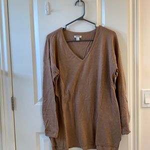 Ladies tan sweater
